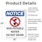 Signmission Non-Potable Water, 18 in W x Rectangle, Plastic OS-2PACK-NS-P-1824-V-15106 - alternate 4